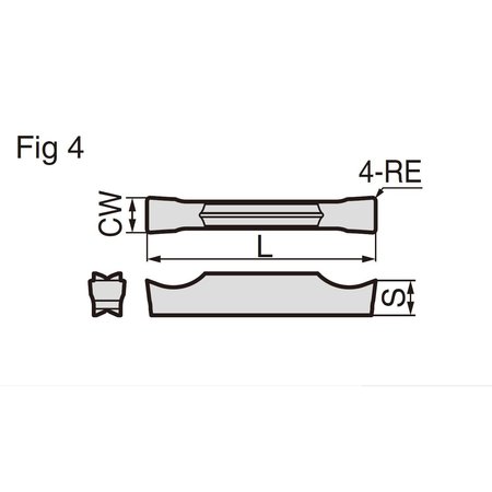 SUMITOMO GCGN4004-GA, Grade H10, 4mm Groove Width, Uncoated Carbide Grooving Insert 18R7ANS